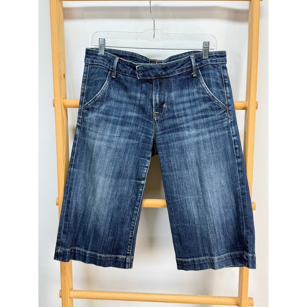 VTG Vigoss Studio Womens Denim Bermuda Shorts Blue Size  31 C20456N Wide Leg